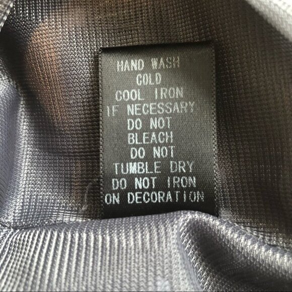 Black namebrand Lined Mini Dress Grey with Beautiful Beading in Front Ladies Lg - Picture 14 of 15